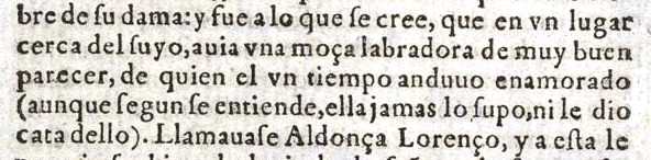 Detalle del folio 4 de la primera parte de El Quijote (1605)